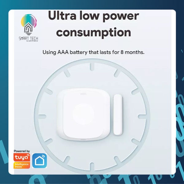 SMART TECH® Tuya Smart WiFi Contact Sensor with Scene Button