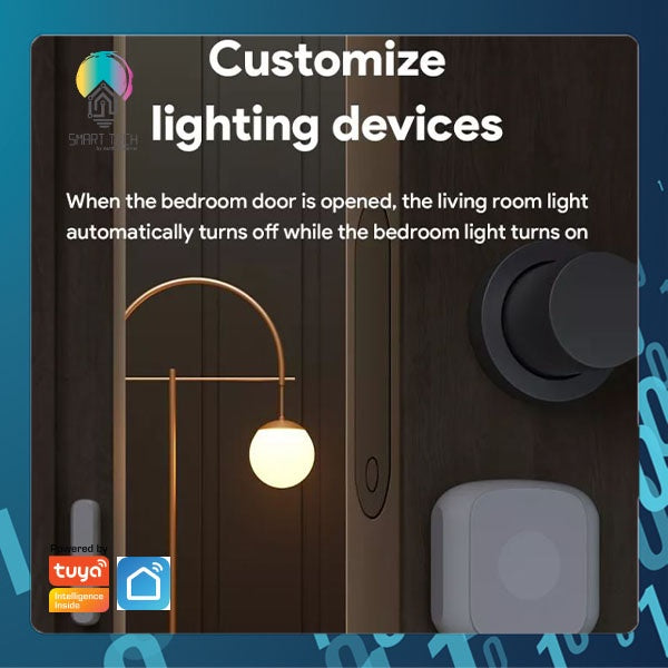 SMART TECH® Tuya Smart WiFi Contact Sensor with Scene Button