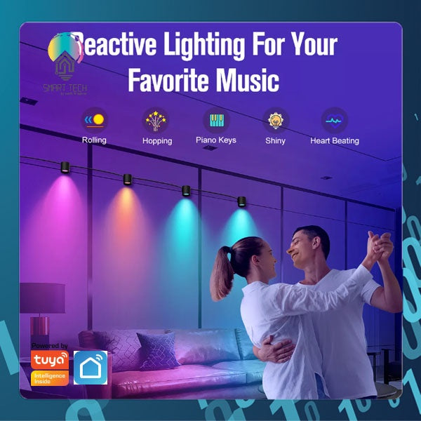SMART TECH® Tuya Smart WiFi RGBIC Wall lights Dimmable Lamp with RGBIC
