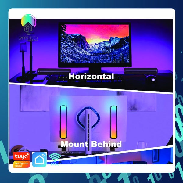 SMART TECH® Tuya Wifi Ambient Light Bar Set For standing Table Lamp LED Panel RGB CCT Music App Control Tuy