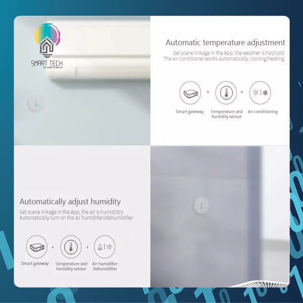 SMART TECH® Tuya Smart Room Remote Zigbee Control Humidity And Temperature Sensor Battery power Tuya Smart life