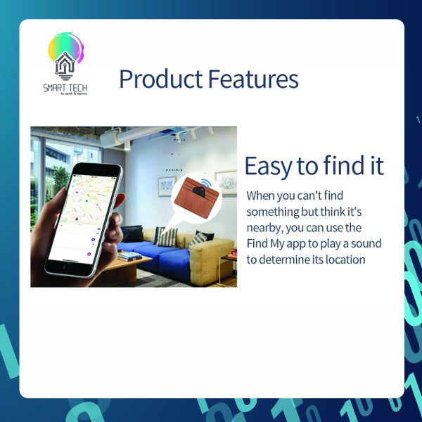 SMART TECH® iTag Smart Finder Anti-lost Alarm Tag / Wireless Tracker / Wallet Air tagger Find My