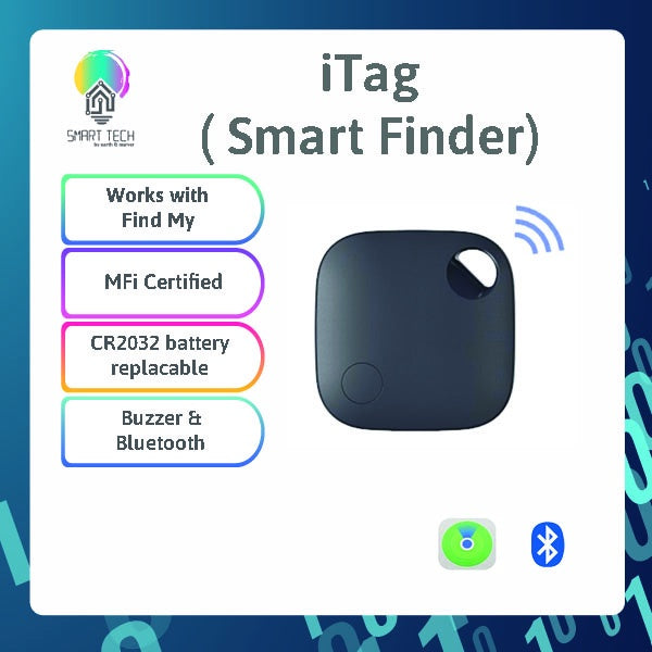 SMART TECH® iTag Smart Finder Anti-lost Alarm Tag / Wireless Tracker / Wallet Air tagger Find My