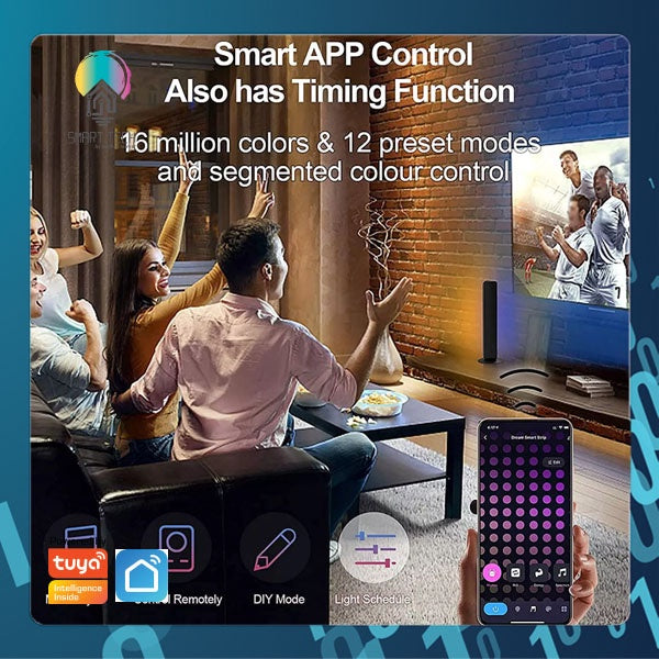 SMART TECH® Tuya Wifi Ambient Light Bar Set For standing Table Lamp LED Panel RGB CCT Music App Control Tuy