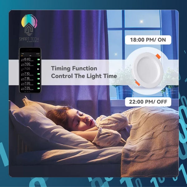 SMART TECH® Tuya Wifi / Zigbee RGBCW LED Smart Downlight Dimmable - RGB Warm white and Cool White