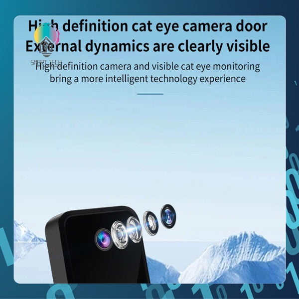 SMART TECH® Tuya Smart Wifi Digital Door Lock Biometric Fingerprint Password Card Key with inner screen