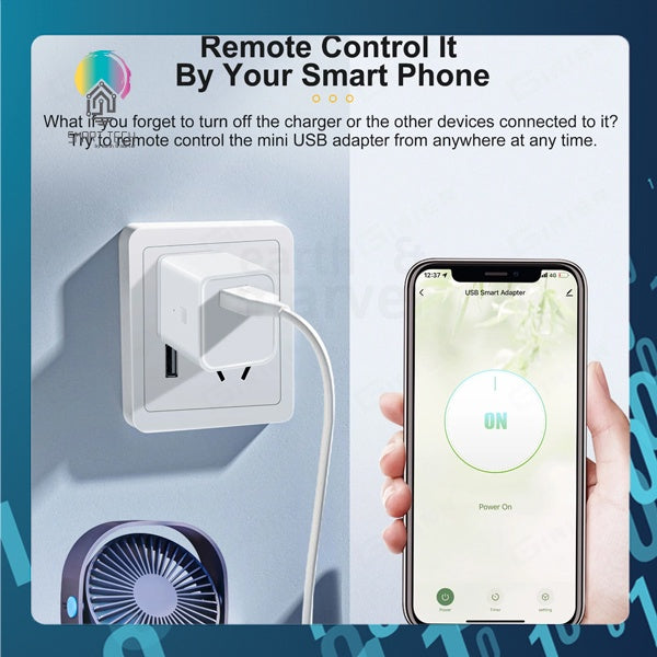 🇸🇬 SMART TECH®  Tuya Smart USB Adaptor Switch 5V WiFi Mini USB Adaptor Works with Alexa Hey Google for Home Automation
