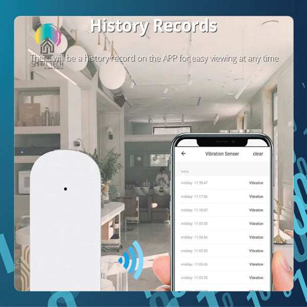SMART TECH® Zigbee Tuya Smart Vibration Sensor
