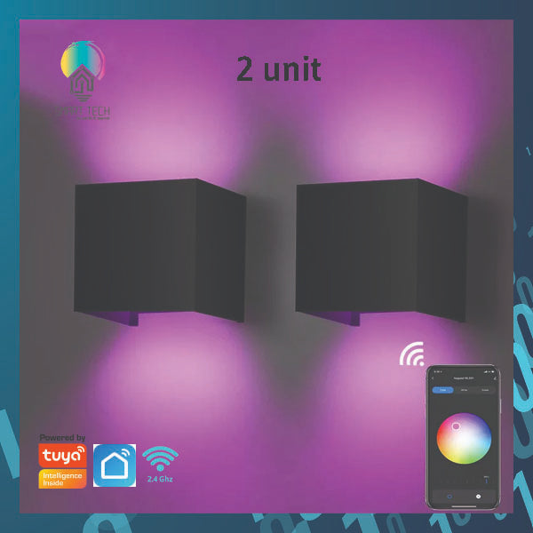 SMART TECH® Tuya Smart WiFi wall light LED RGBW Dimmable Waterproof Indoor / Outdoor