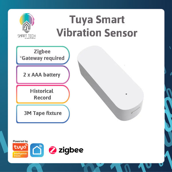 SMART TECH® Zigbee Tuya Smart Vibration Sensor