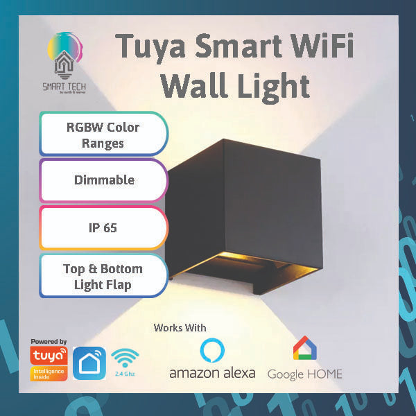 SMART TECH® Tuya Smart WiFi wall light LED RGBW Dimmable Waterproof Indoor / Outdoor