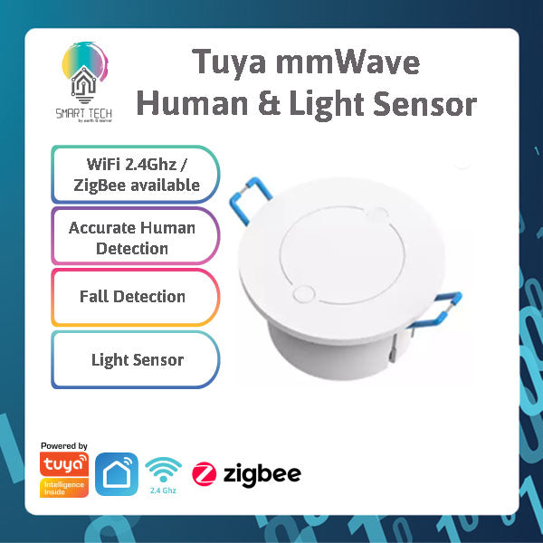 SMART TECH® Tuya Wifi or Zigbee millimeter-wave smart Human Presence Detector Ceiling mount type presence sensor