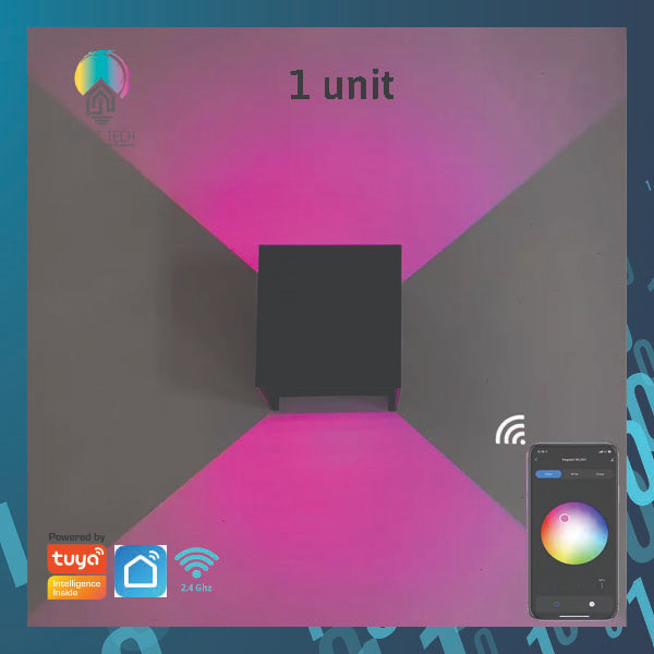 SMART TECH® Tuya Smart WiFi wall light LED RGBW Dimmable Waterproof Indoor / Outdoor