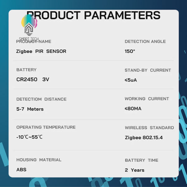 SMART TECH® Tuya ZigBee PIR Sensor / Monition Sensor