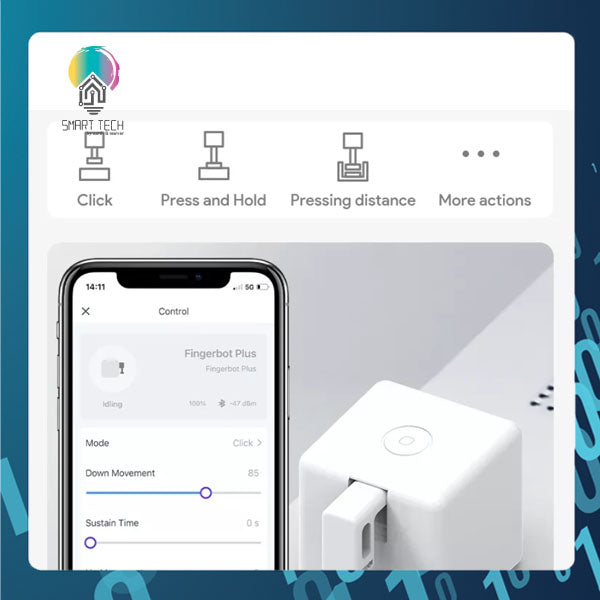SMART TECH® Tuya Smart Bluetooth Fingerbot Switch Bot Button Pusher Smart Life App Voice Control Support Google