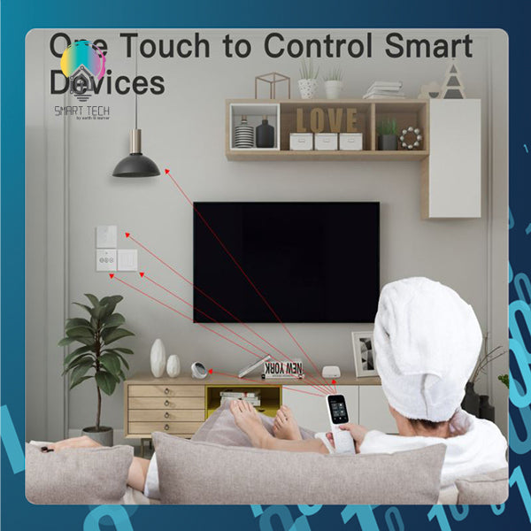 SMART TECH®  Tuya WiFi Smart Handheld Remote IR Control Command Center with Charging base