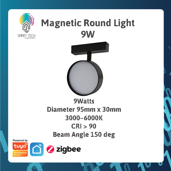SMART TECH® Tuya Smart Zigbee Magnetic Track Light System 48VDC track and Rail Modular