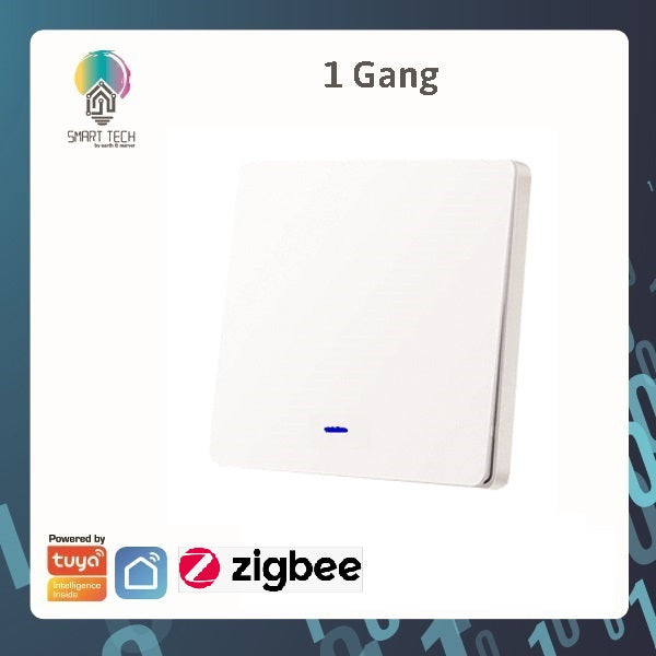 SMART TECH® Tuya Zigbee Smart Push Switch Light No Neutral Wire No Capacitor required Smart Life APP Wall On Off
