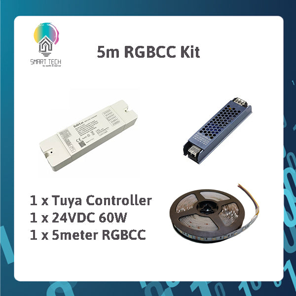 SMART TECH® Tuya Smart life WiFi 5 In 1 LED Controller DC12-24V 2.4G RF Remote