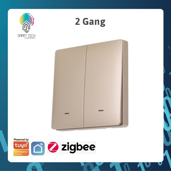 SMART TECH® Tuya Zigbee Smart Push Switch Light No Neutral Wire No Capacitor required Smart Life APP Wall On Off