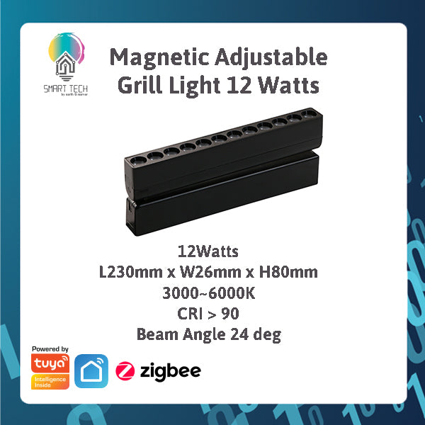 SMART TECH® Tuya Smart Zigbee Magnetic Track Light System 48VDC track and Rail Modular