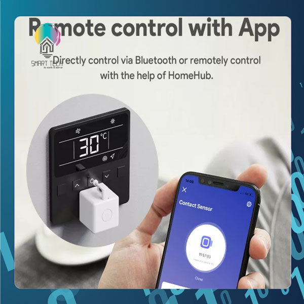 SMART TECH® Tuya Smart Bluetooth Fingerbot Switch Bot Button Pusher Smart Life App Voice Control Support Google