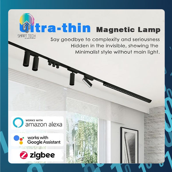 SMART TECH® Tuya Smart Zigbee Magnetic Track Light System 48VDC track and Rail Modular
