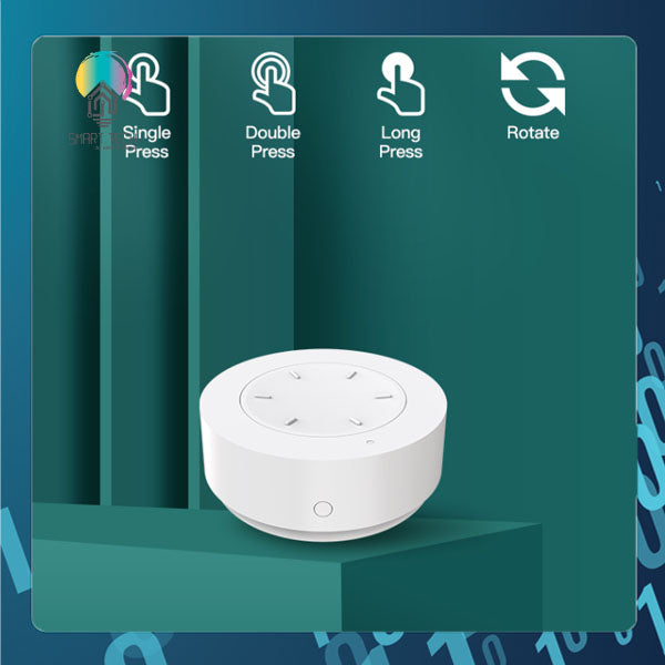 SMART TECH® Tuya Smart ZigBee Dimmer Knob with Scene function Battery operate Smart Life Alexa Google Portable Dimmer