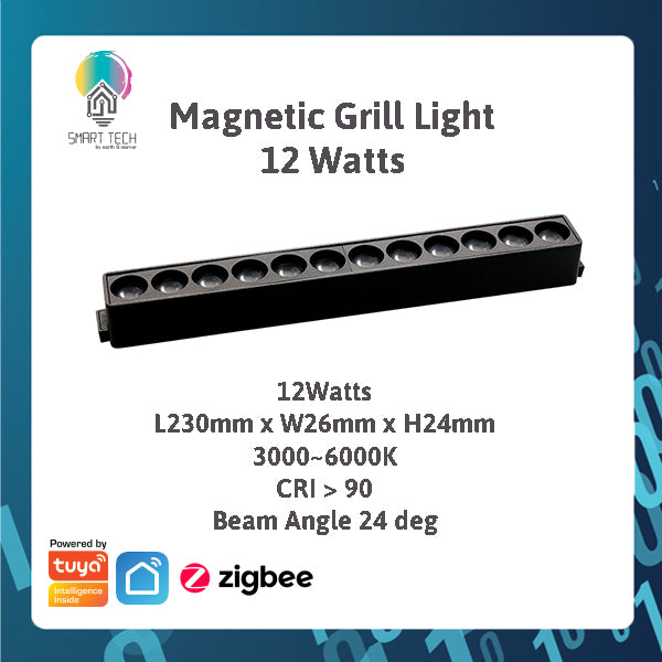 SMART TECH® Tuya Smart Zigbee Magnetic Track Light System 48VDC track and Rail Modular