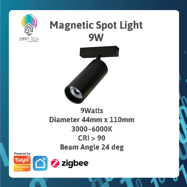 SMART TECH® Tuya Smart Zigbee Magnetic Track Light System 48VDC track and Rail Modular