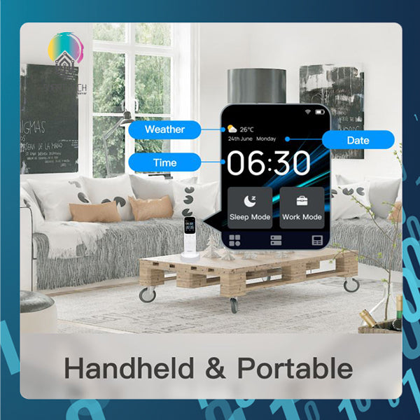 SMART TECH®  Tuya WiFi Smart Handheld Remote IR Control Command Center with Charging base