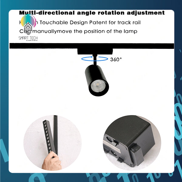 SMART TECH® Tuya Smart Zigbee Magnetic Track Light System 48VDC track and Rail Modular