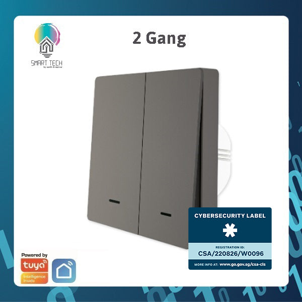 SMART TECH® Smart Switch Tuya Wifi BLE No Neutral Wire, Capacitor Needed Smart Life Alexa and Google Assistance