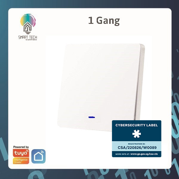SMART TECH® Smart Switch Tuya Wifi BLE No Neutral Wire, Capacitor Needed Smart Life Alexa and Google Assistance