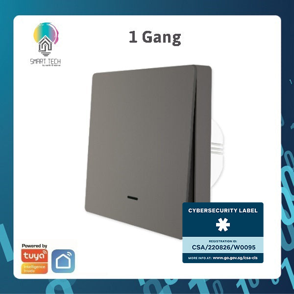 SMART TECH® Smart Switch Tuya Wifi BLE No Neutral Wire, Capacitor Needed Smart Life Alexa and Google Assistance