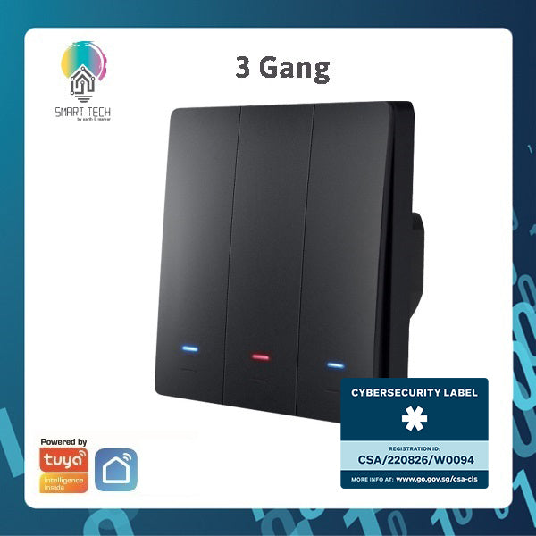 SMART TECH® Smart Switch Tuya Wifi BLE No Neutral Wire, Capacitor Needed Smart Life Alexa and Google Assistance