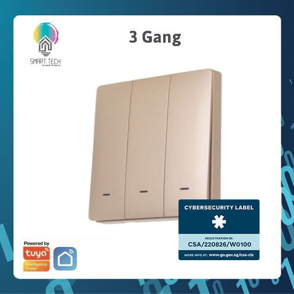 SMART TECH® Smart Switch Tuya Wifi BLE No Neutral Wire, Capacitor Needed Smart Life Alexa and Google Assistance