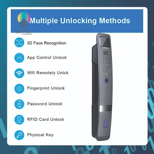 (Local Stock) Tuya Smart Digtial Door /Synchronize opening Door and Gate lock set. Fingerprint and Facial for Door Lock.