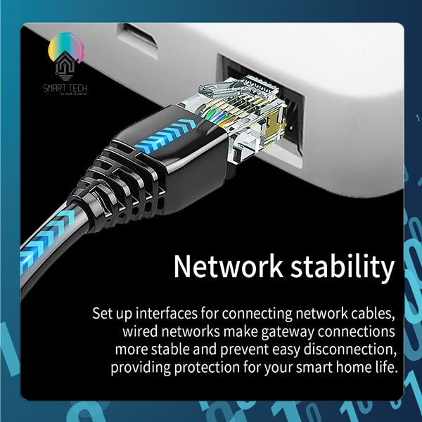 SMART TECH® Tuya Smart Zigbee Gateway with RJ45 Wired LAN Gateway USB Power SmartLife Tuya