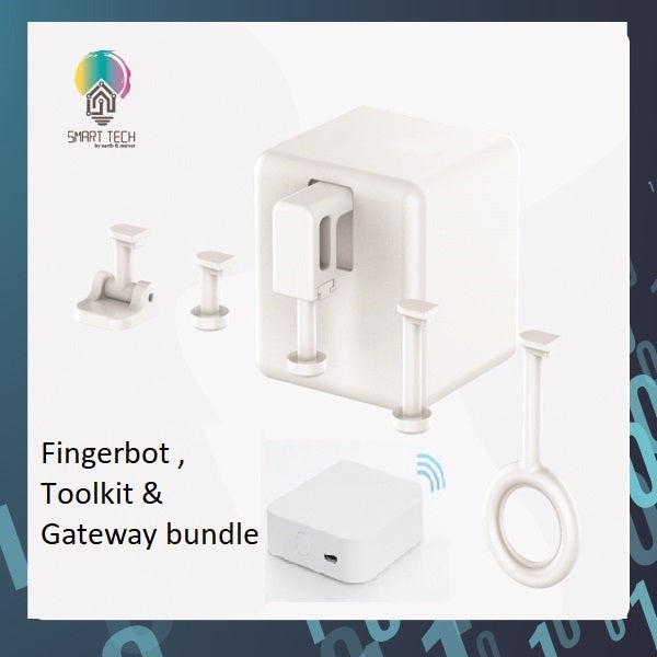 SMART TECH® Tuya Smart Bluetooth Fingerbot Switch Bot Button Pusher Smart Life App Voice Control Support Google