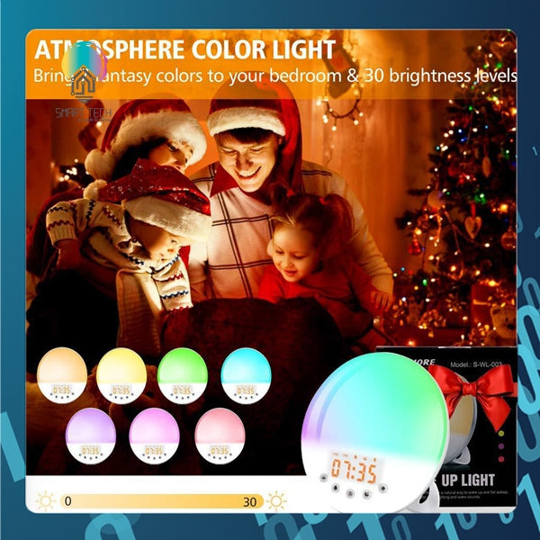 SMART TECH® Tuya WiFi Radio Clock with Night light , Nature sound, Radio FM function and 1 USB out for mobile charge