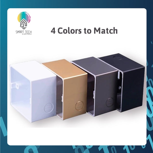 SMART TECH® Surface mounting Box for Smart Switch , increase depth 86 x 86 x 50mm , 4 color