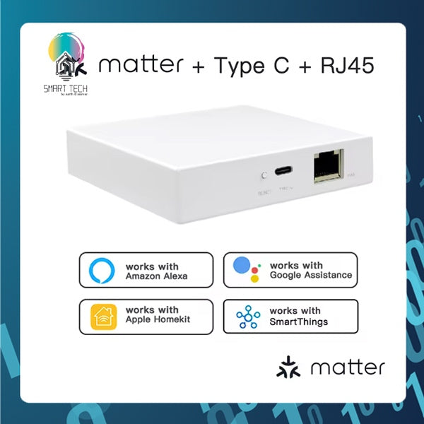 🇸🇬 SMART TECH® Tuya Matter WiFi 2.4Ghz Wired USB C Zigbee Gateway