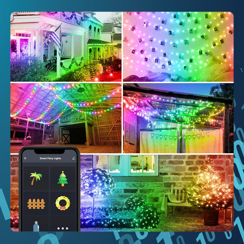 SMART TECH® Tuya WIFI Fairy Light/ Angel Light USB  Lights App Remote Control Music Sync RGB LED String Lights
