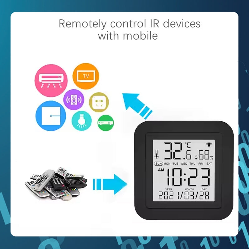 SMART TECH® WiFi Tuya Smart IR Remote Control Temperature Humidity Sensor