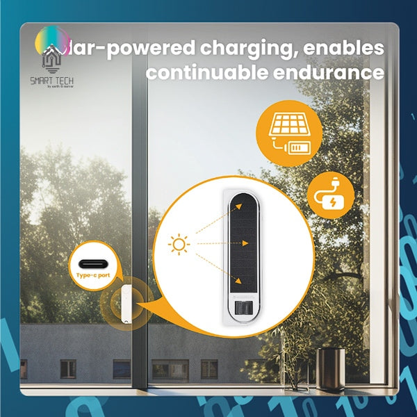 🇸🇬 SMART TECH® Tuya Smart Zigbee Window or Door Slider, Tuya Smartlife, Battery powered and Solar charged, Alexa Google