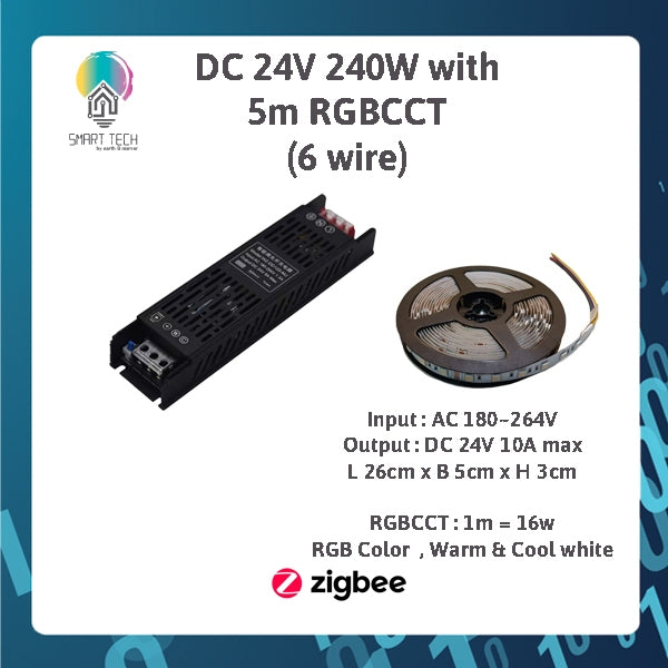 Tuya Smart Zigbee LED driver CCT , RGB , RGBCCT support Alexa and Google intergration
