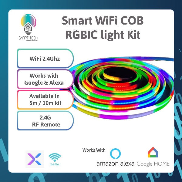 Smart WiFi RGBIC COB light strip kit