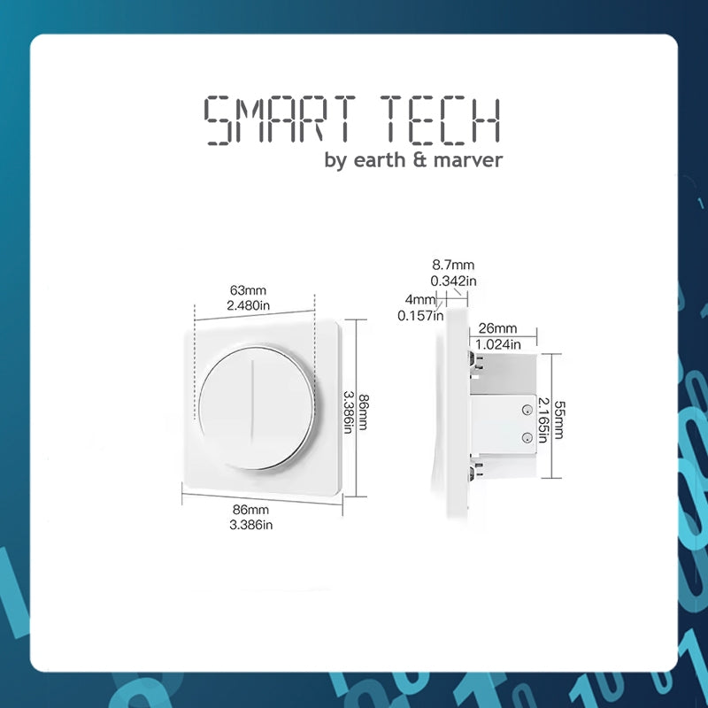 SMART TECH® Tuya Smart Dimmer Smart Touch Light Dimmer Switch