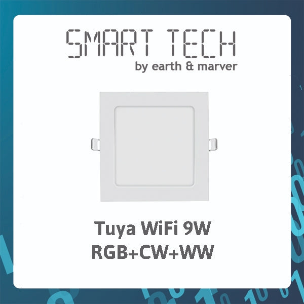 SMART TECH® Tuya Smart WiFi / Zigbee Square Downlight 9W RGB Cool White and Warm White
